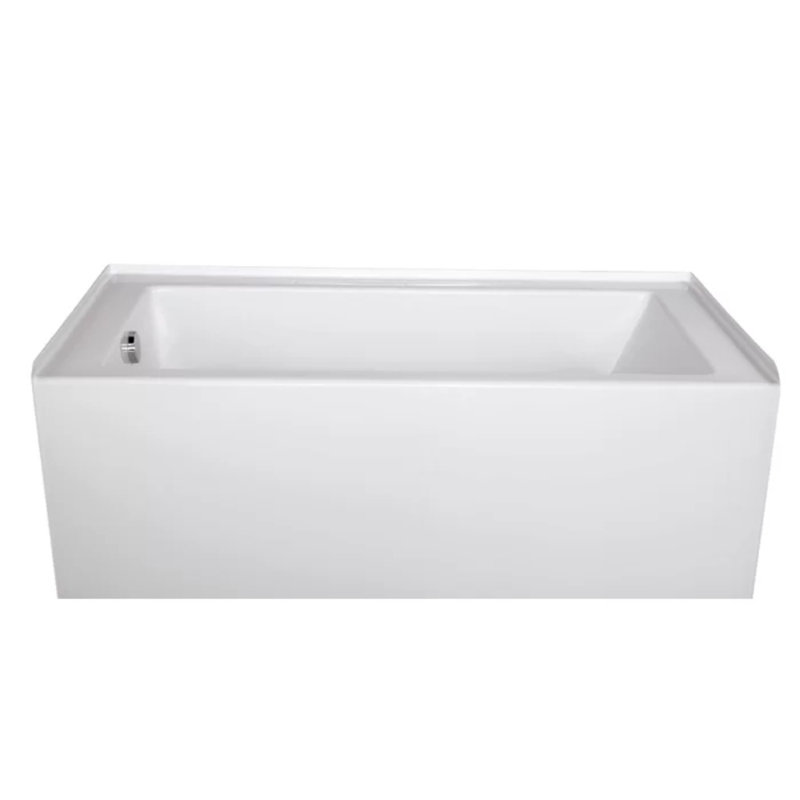 Sydney 72'' L Soaking Bathtub, White, Left, White