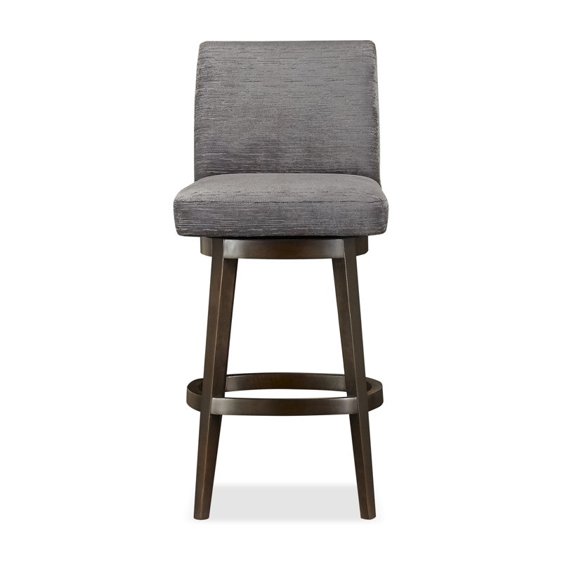 Swivel Upholstered Bar Stool with Solid Wood Frame, 61703-88