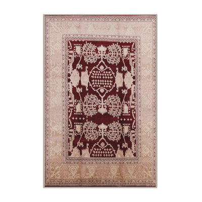 Tapis oriental rouge foncé / beige Kennebunkport