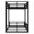 Metal Bunk Bed, Twin XL Over Twin XL Floor Bunk Bed Frame, Heavy-Duty Bunk Bed For Kids, Teens, Adults, Noise-Reduced Design, Black-1767659431