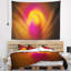 Sphère misty rose jaune abstrait sur tapisserie noir-28498088