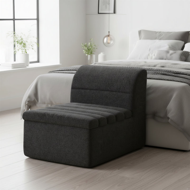 Canapé simple en chenille douce, Noir