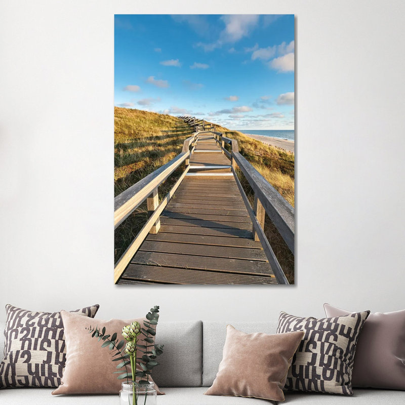 Boardwalk Along The Beach, Sylt, Schleswig-Holstein, Germany by Jan Becke - Wrapped Canvas Print, 101.6 cm H x 66.04 cm W