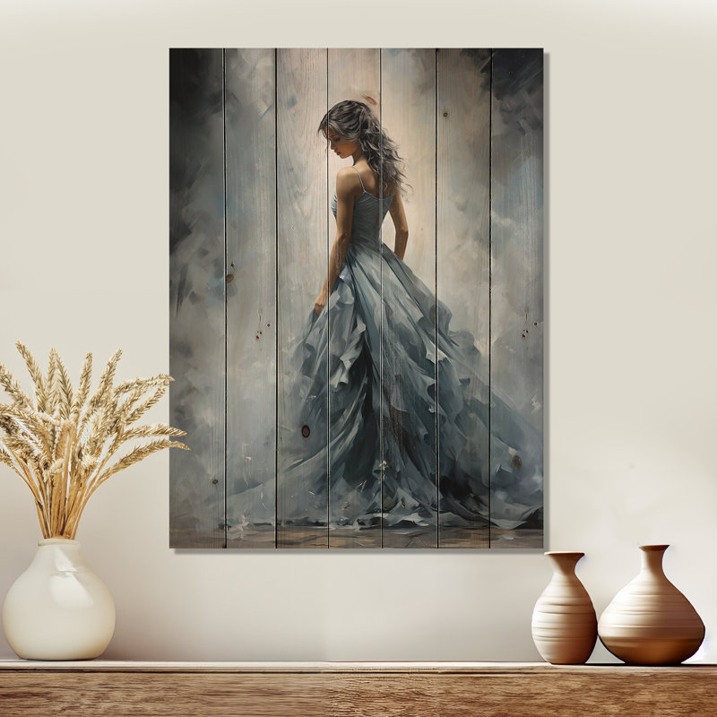 Gris Adagio Dance Ballet - Ballet sur bois, H 20 po x l 10 po