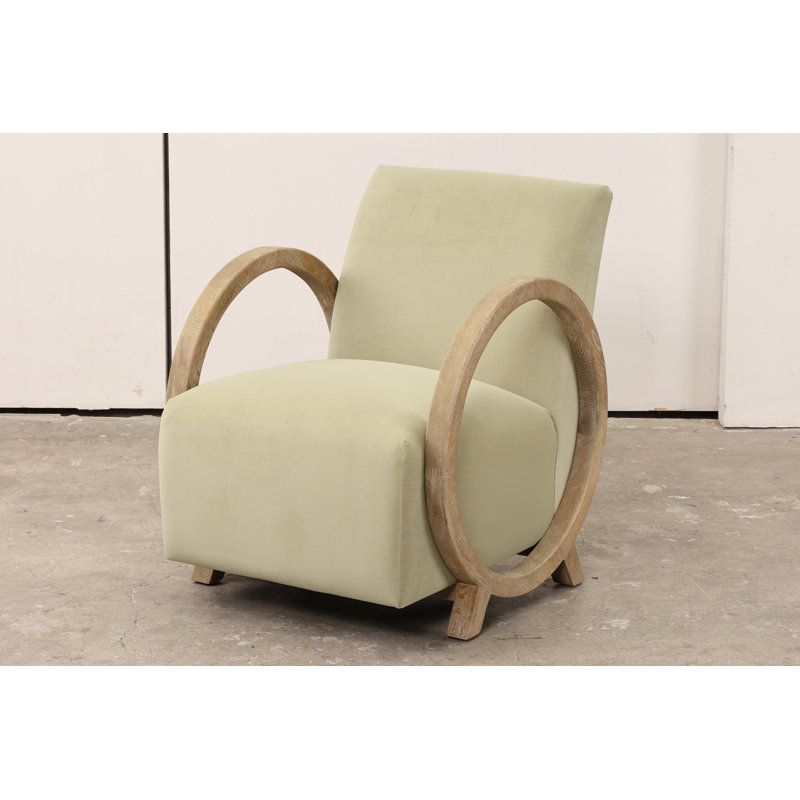 Upholstered Club Chair, Green