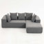 Ensemble de canapé moderne modulaire en mousse avec 5 coussins décoratifs modulaires, revêtement doux, canapé modulaire en forme de L pour le salon, 96,46 po x 72,83 po x 23,03 po-564757622