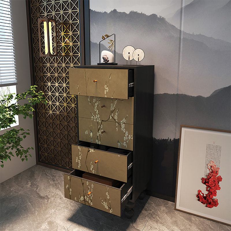 Armoire de décoration multifonctionnelle de style Wabi-sabi