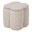 Chenille Upholstered Storage Ottoman Footstool