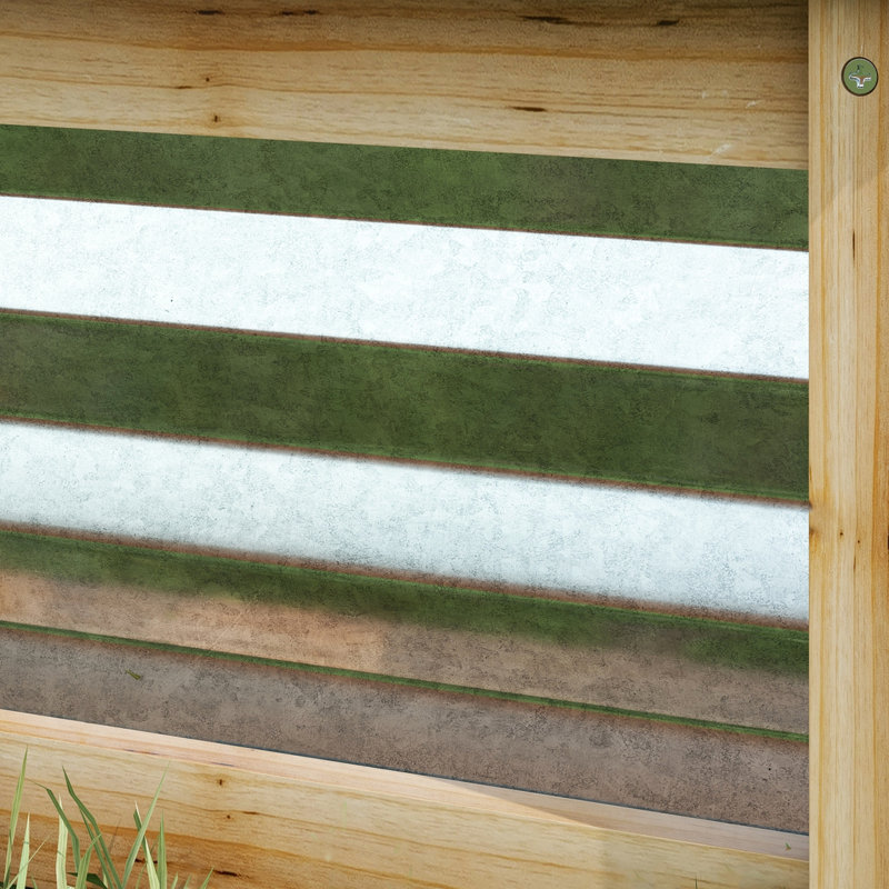 Boîte à fleurs surélevée pour l'extérieur, fabriquée en métal et en bois, idéale pour cultiver différentes plantes de jardin - Structure galvanisée avec renforcement, croissance des herbes