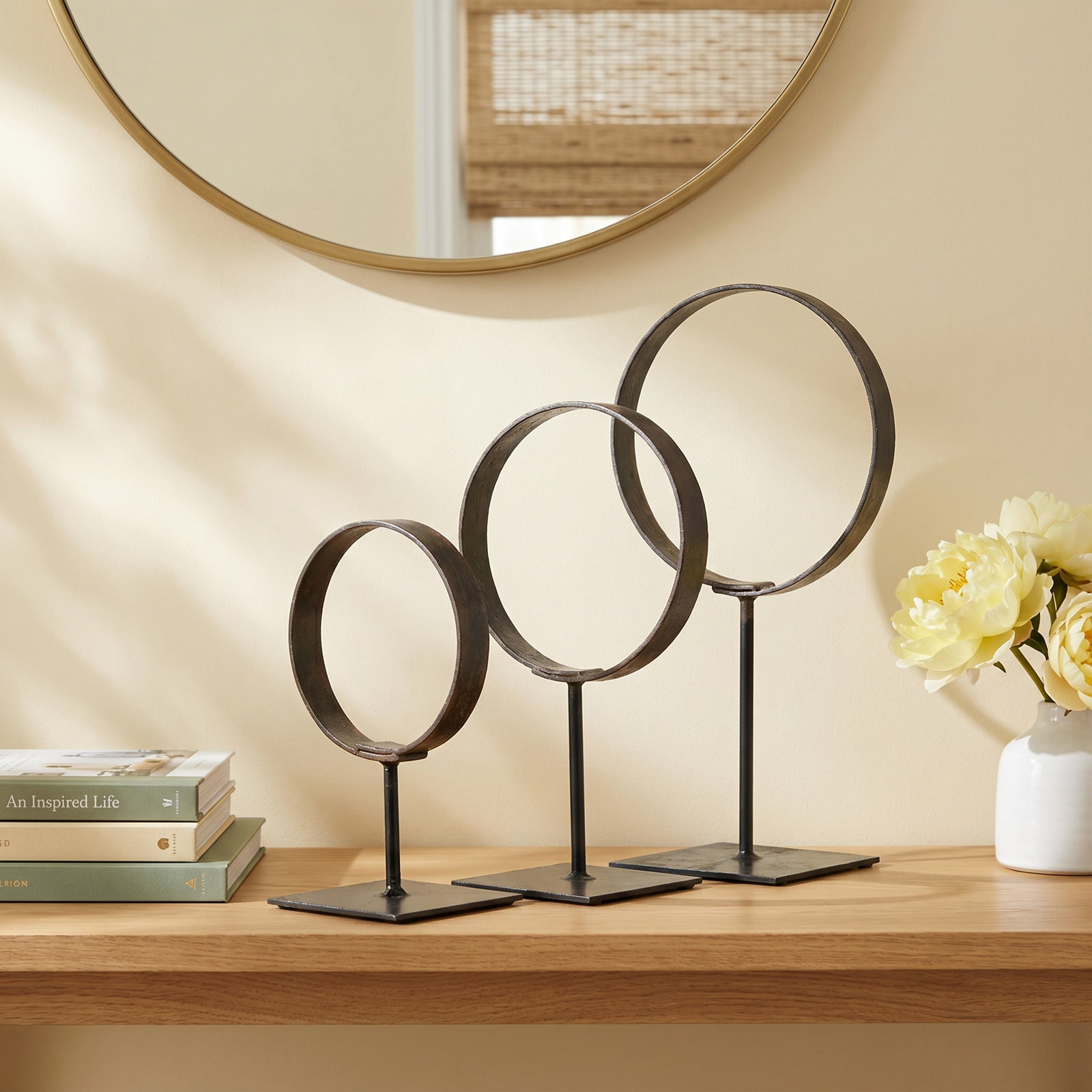 Metal Rings Decorative Sculpture