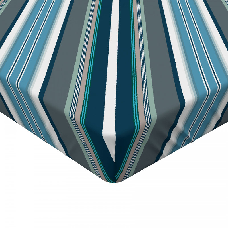 Microfiber Striped Fitted Sheet, Full/Double Fitted Sheet
