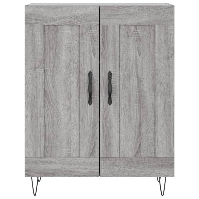 Mardel Sideboard Engineered Wood and Iron Storage Unit Living Room Furniture, Grey Sonoma