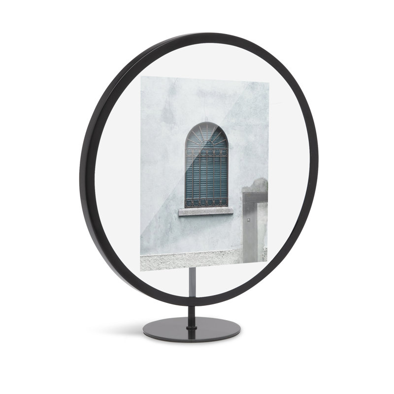 Black Iron 4x6 Floating Tabletop and Wall Picture Frame