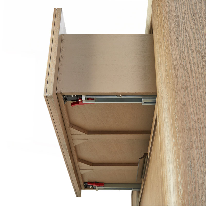 Commode avec tiroirs en placage de chêne - Caramel