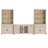 Scarlett Entertainment Center With Bookshelves For Tvs Up To, Farmhouse Wall Unit TV Stand With Glass Doors & Drawer, Media Console Table For Living Room, Bedroom & Home Theater-543379886
