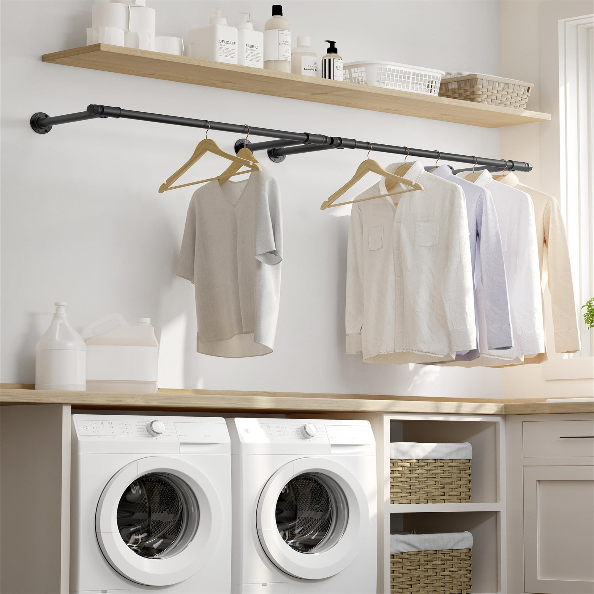Rebrilliant Aubepine 10cm Wall Mounted Clothes Rack | Wayfair.co.uk