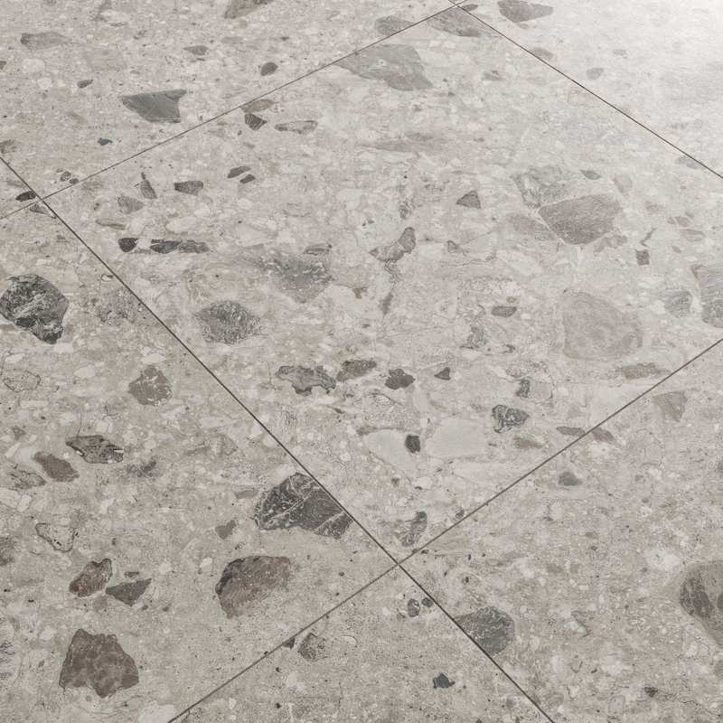 Rizo 24x24 Matte Terrazzo Look Porcelain Tile, Pavement