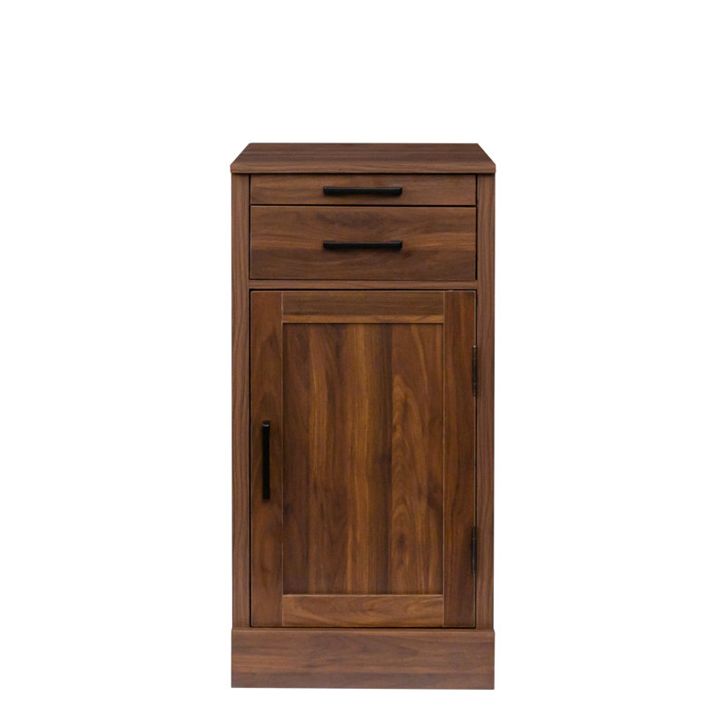 Armoire de bar à vin de couleur brun noyer avec huche, armoire de buffet pour la salle à manger, armoire de rangement avec tiroir et armoire