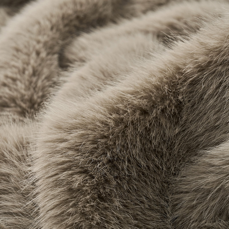 Jeté en fausse fourrure Aspen Luxe, Throw, Vison naturel