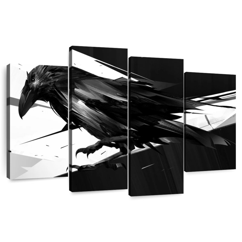 Brampt Abstract Crow, 54" H x 84" W