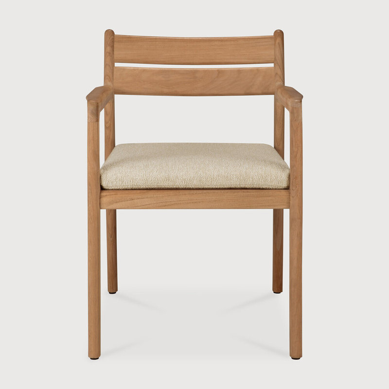 Jack Outdoor Teak Dining Armchair, Natural