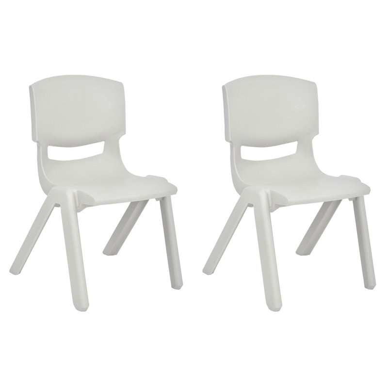 Tisbury 11" Kids Classroom Chair, Stackable, Light Gray