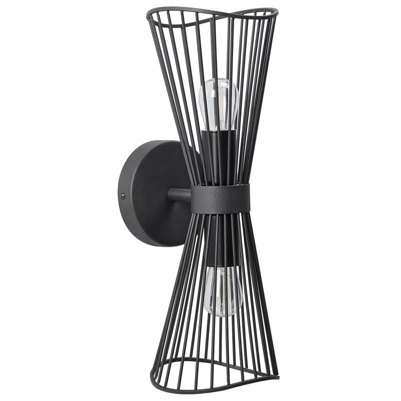 Iron Armed Sconce, Matte Black