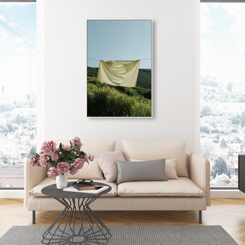 Floating Cotton I Print by Oliver Gal, 25"H x 17"W, White Floater Frame