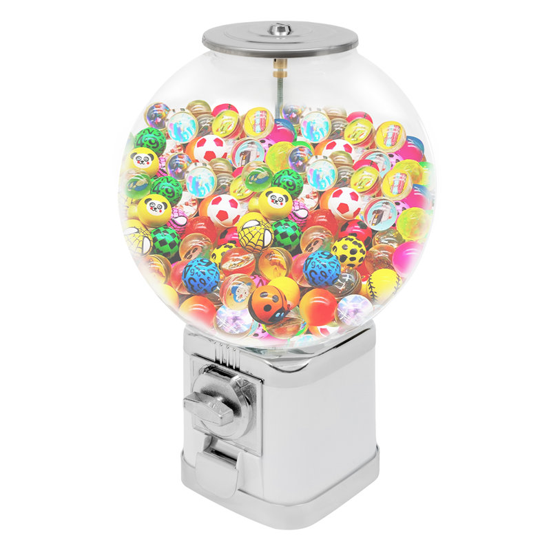 Vending Machine Candy Twister Ball Dispenser for Retail Stores, Amusement Parks, White