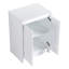 Meuble-lavabo autoportant de 72 po, 4 armoires de rangement et 2 armoires murales, tiroirs à fermeture en douceur, contreplaqué blanc brillant pour un décor esthétique