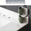 Surface de meuble-lavabo de 37 po pour salle de bain - Pierre frittée blanche, lavabo rectangulaire, dosseret de 4 po, trous de robinet pré-percés, surface pratique en pierre de 37 po avec ajout central élégant
