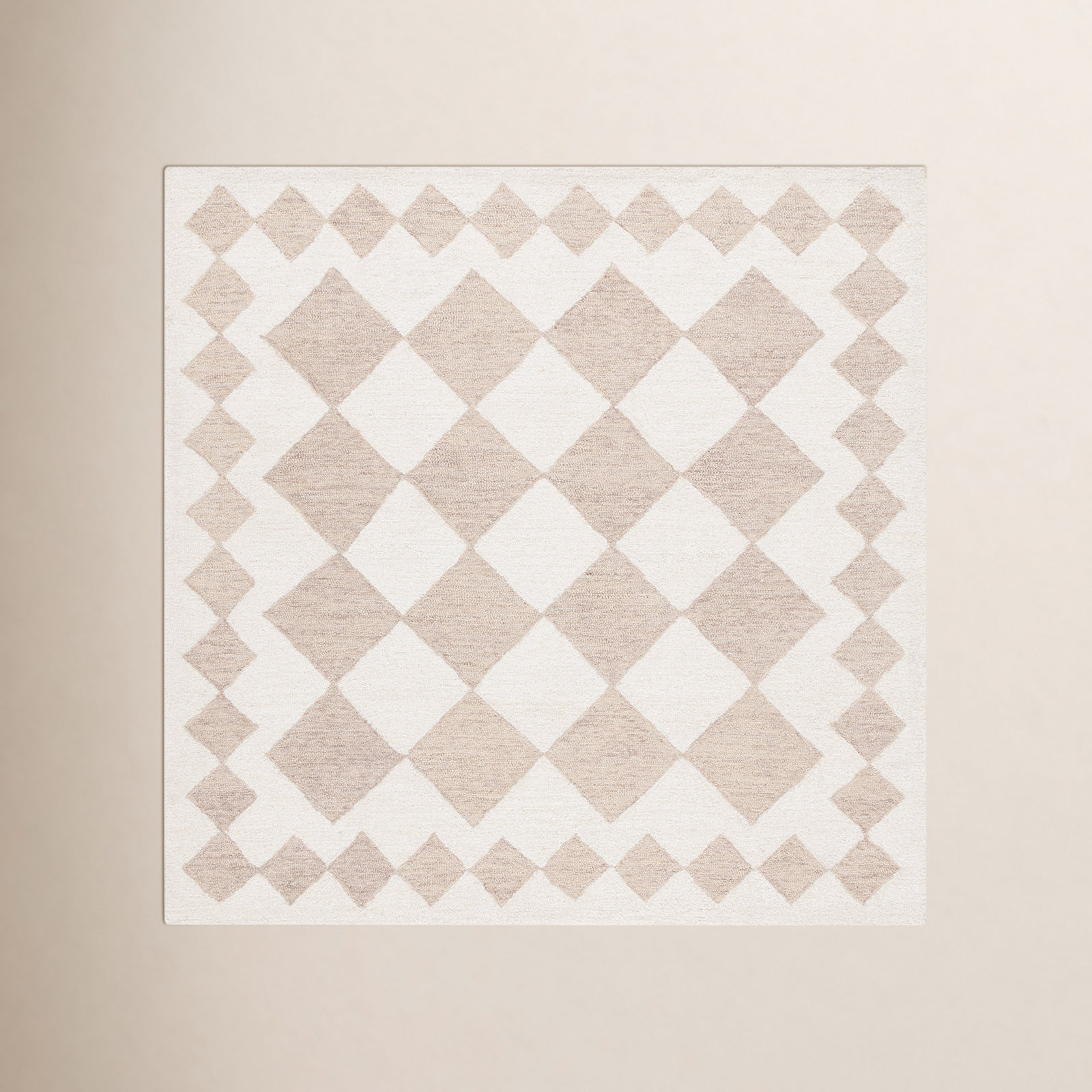 Claude Hand-Tufted Geometric Rug, Square 6'