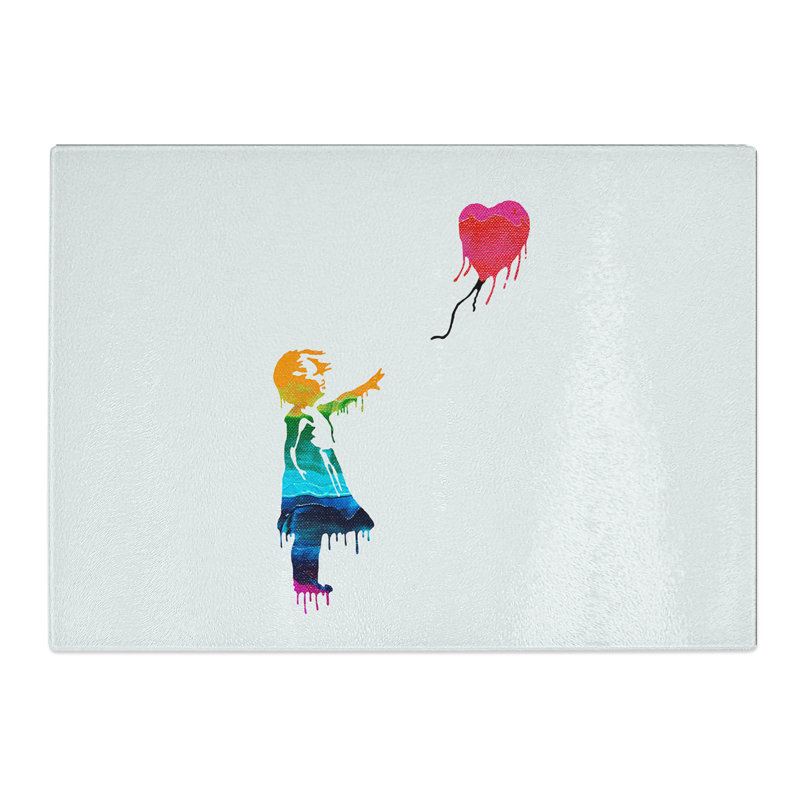 Banksy Balloon Girl Chopping Board, 0.4cm H x 20cm W x 28.5cm L