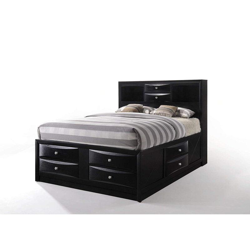 Crowson Storage Platform Bed, Full, Black