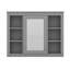 Armoire à pharmacie murale avec miroir et 6 tablettes ouvertes-118474806