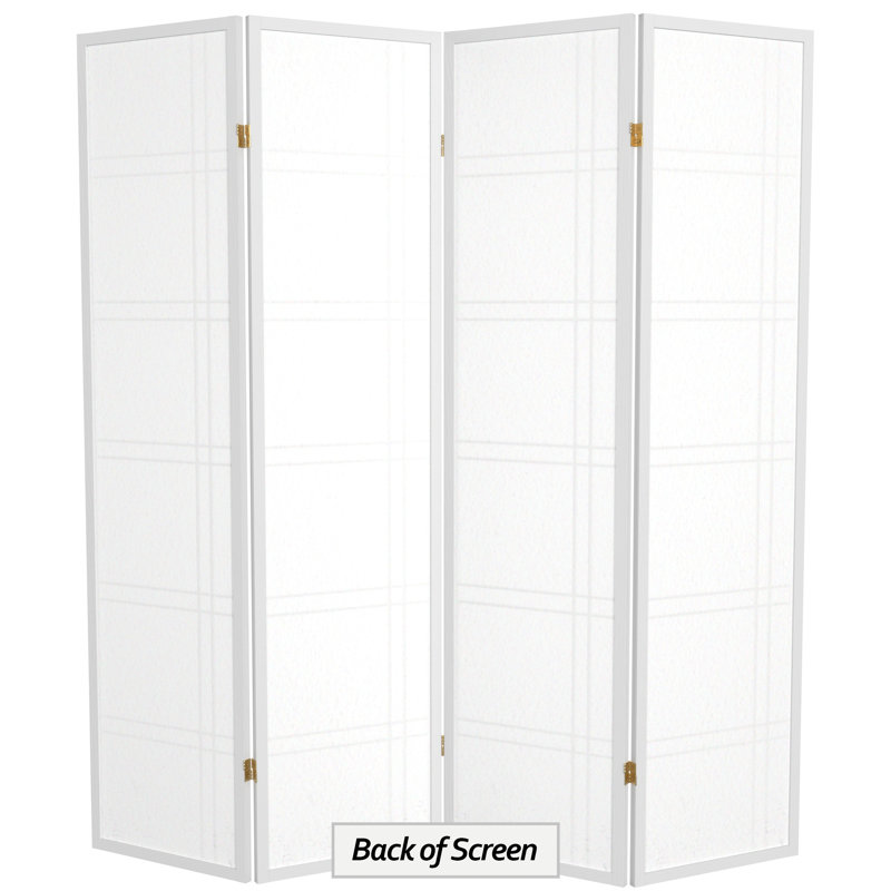 Cloison en papier de riz pliable Keitez, Blanc, 4