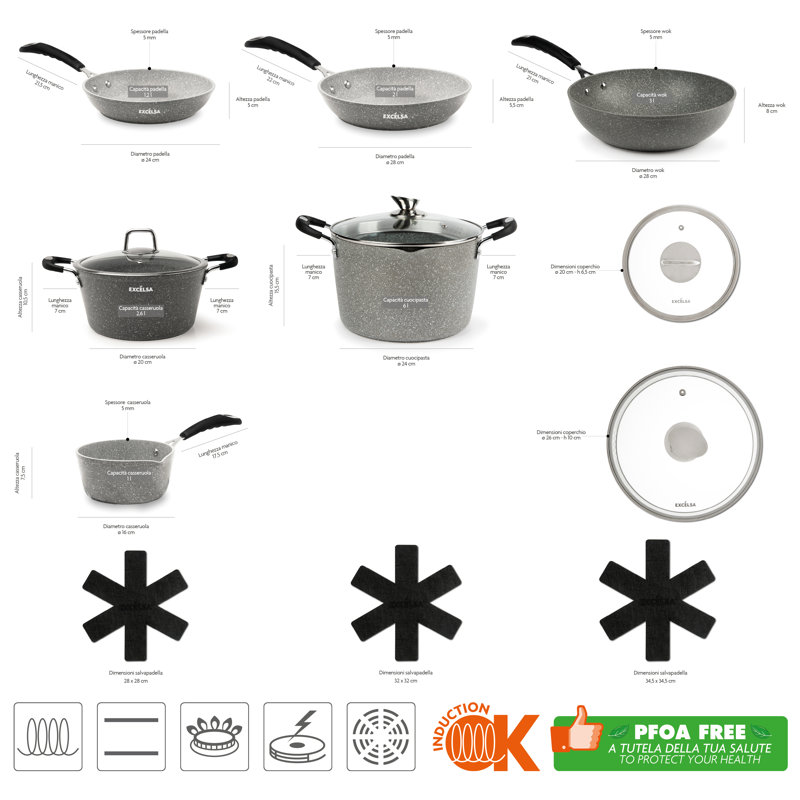 Forn-Ok 12 - Piece Non-Stick Cookware Set