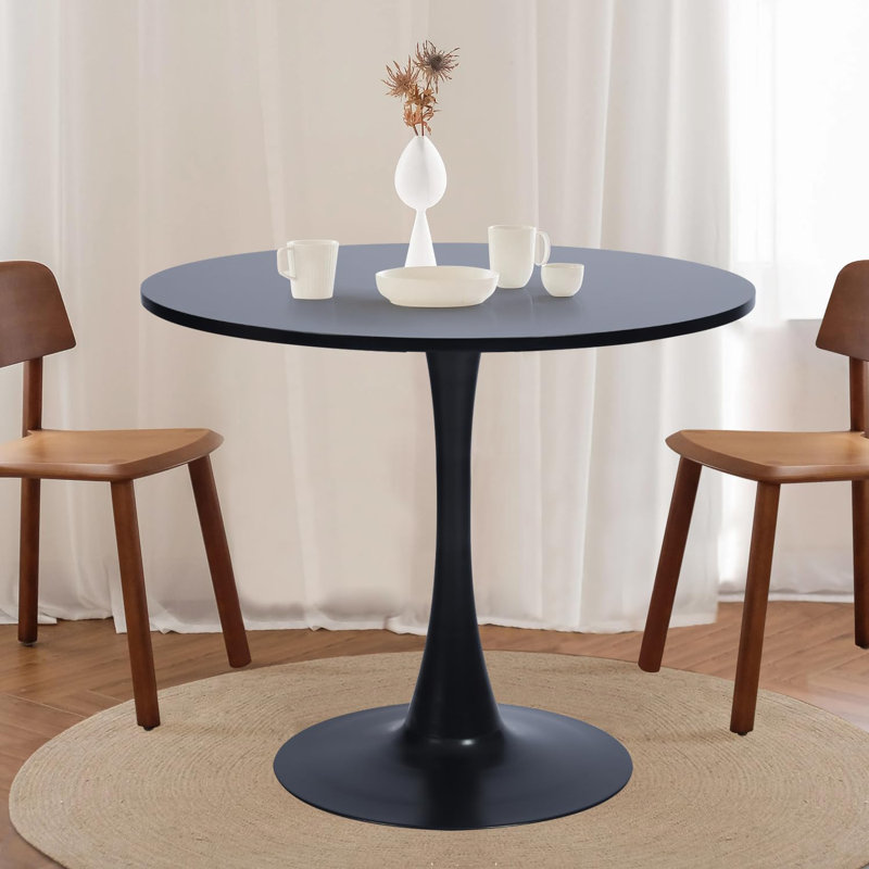 Round Dining Table, Table Small Kitchen Table For Dining Room Kitchen Living Room Mid-Century Leisure Table Bistro Table