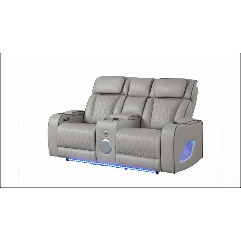 Causeuse inclinable de style moderne Fortuner avec structure en bois et fonction de massage intégrée pour un confort ultime