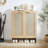 Rattan Shoe Cabinet with Doors-366274889