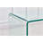 Transparent End Table,Tempered Clear Bent Glass Sidetable