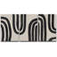 Motif géométrique en forme de ligne géométrique en spirale noire et brun clair à motif abstrait Mid-Century moderne 3 pièces-94434267-119461120-94434263