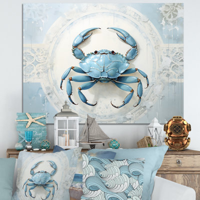 " Minimalism Blue Crab Impression "