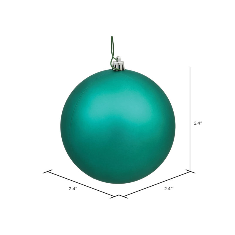Boule incassable 2 po, Bleu sarcelle mat