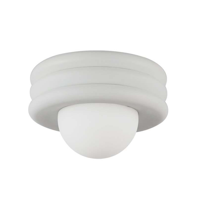 Harvey Glass Flush Mount, Chrome