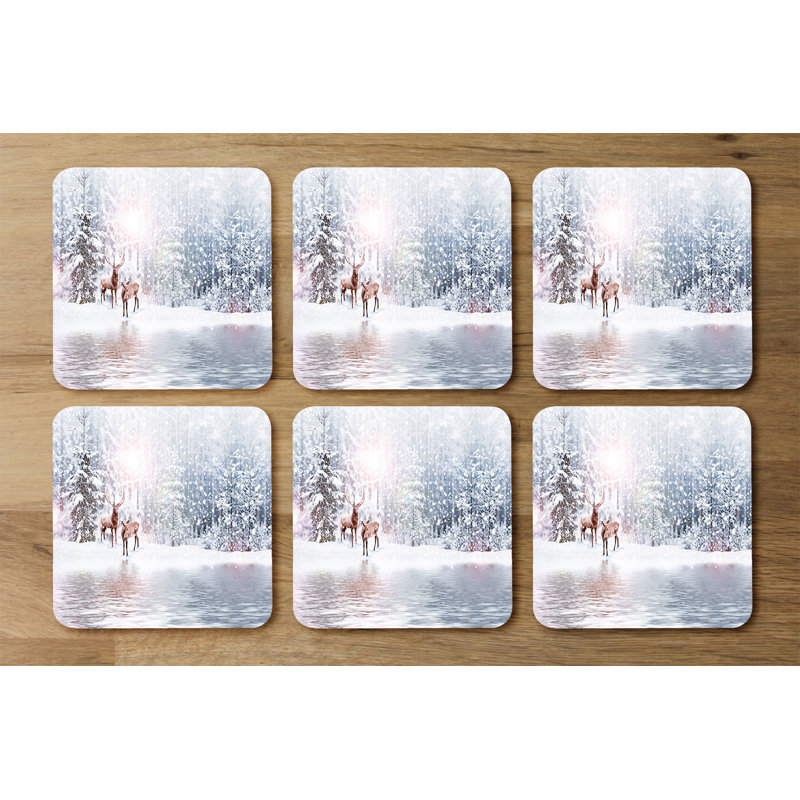 Square 6 Piece Coaster Set