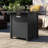 30" Fire Pit With Smoked Glass Surface And Stainless Steel Frame - Heat Propane/Natural Gas Lava Rocks Included Gray Square Table Heat- D