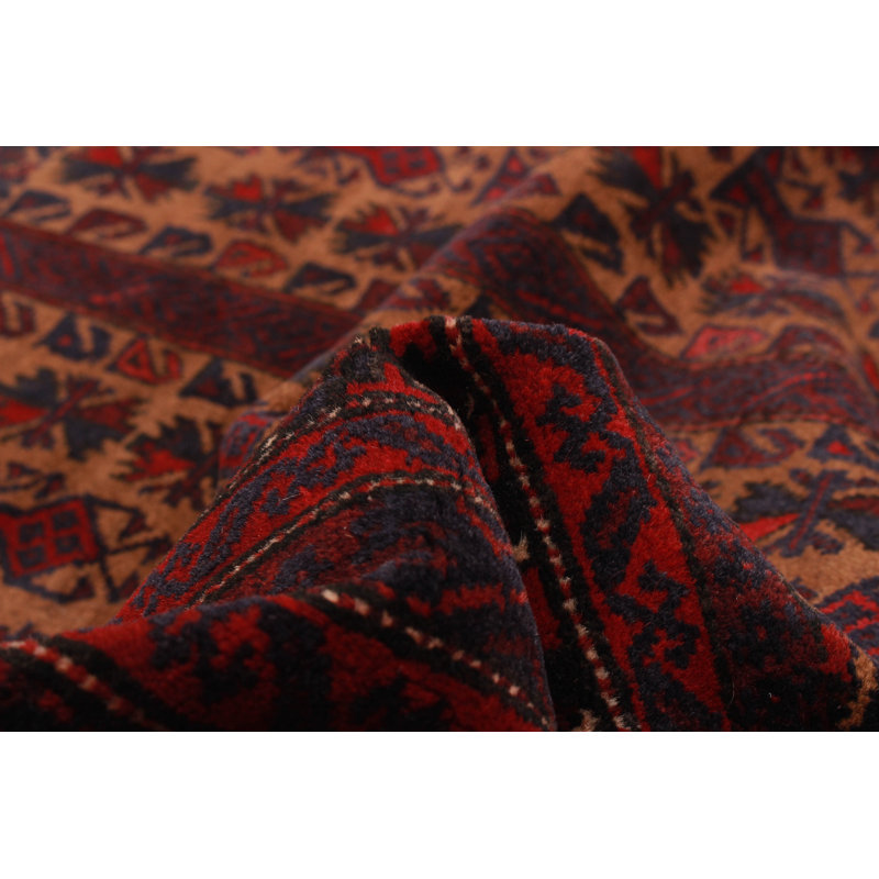 Tapis brun Teimani 2 pi 11 po x 4 pi 8 po