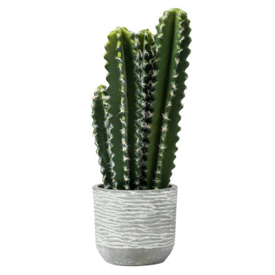 17'' Faux Succulent in Concrete Pot