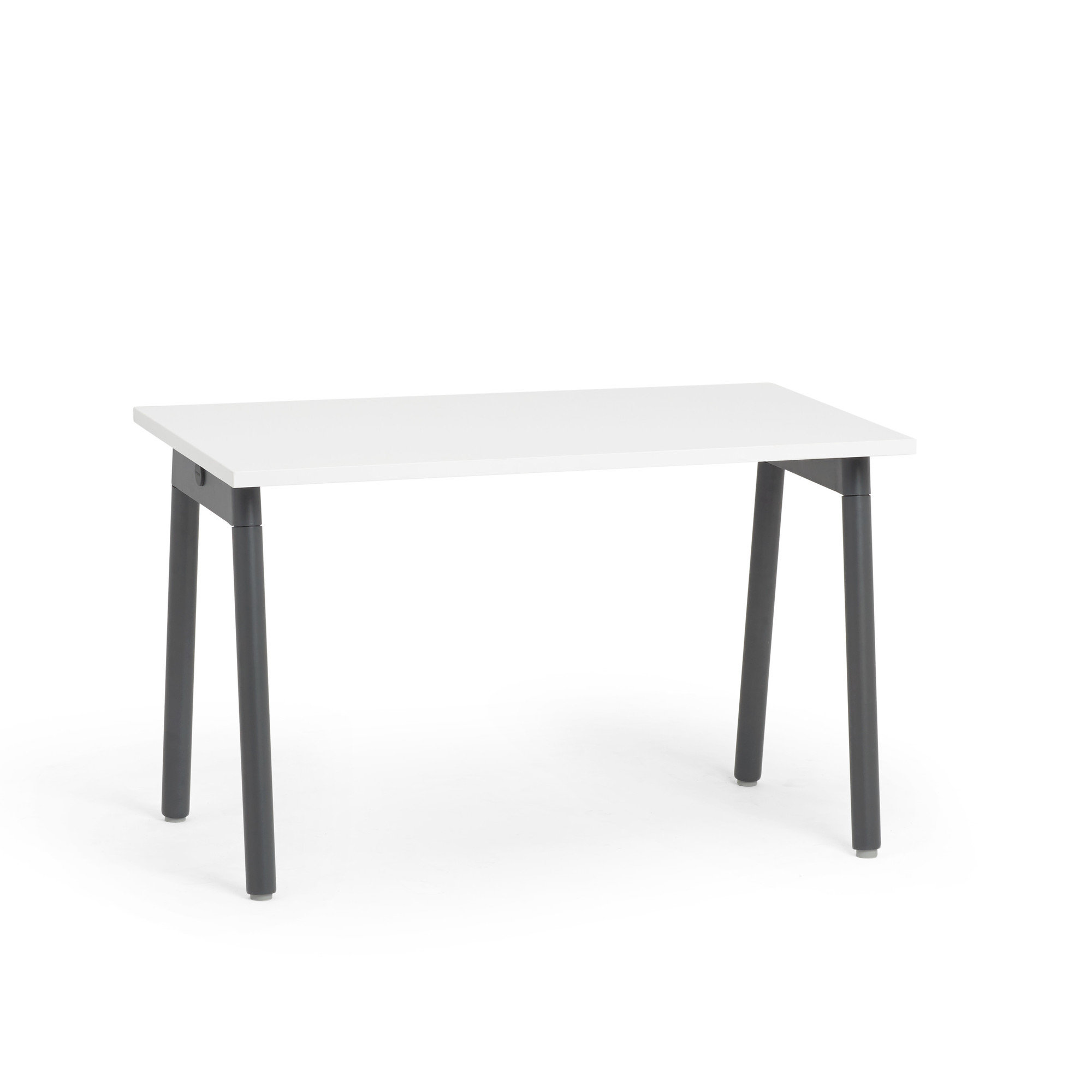 Series A Writing Desk, 57"L x 27"D x 29"H, White/Charcoal